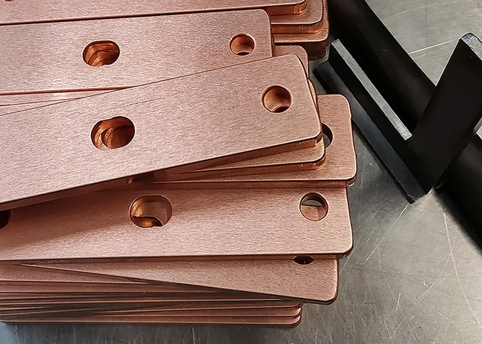 buzzbar copper busbars oblong hole punched